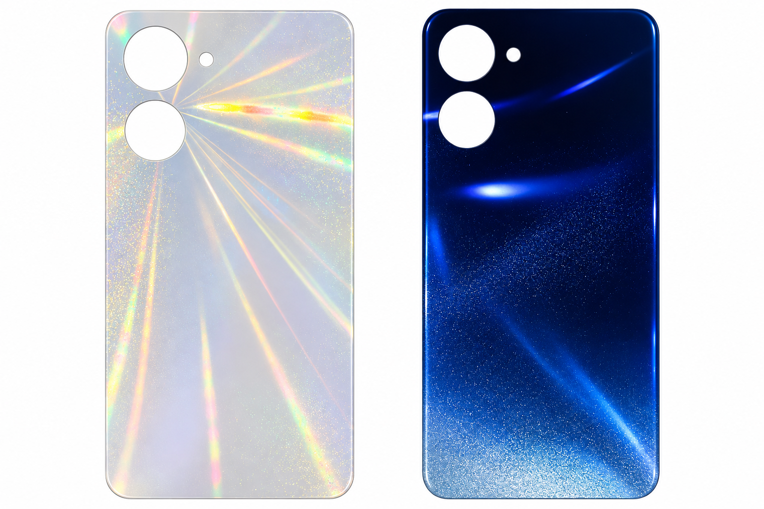 Compatible Replacement for Realme 10 4G Back Panel – White & Deep Blue